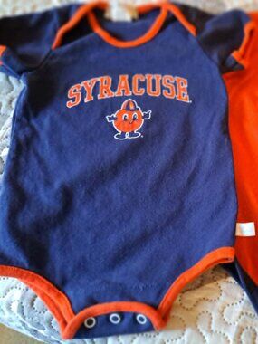 Syracuse Orange & Navy Baby One-Piece Bodysuit - Set 2- 18M